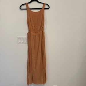 1. State Backless Burnt Orange Dress